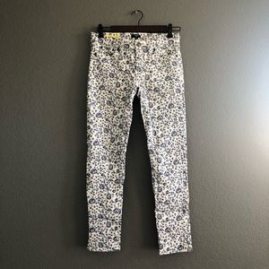 J Crew Toothpick Floral Jeans